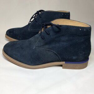 Boots Ankle Chukka Navy Blue Suede Hush Puppies Women’s Size 9 LIKE NEW